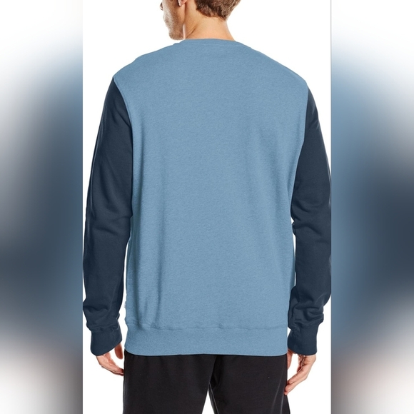 Poler Stuff Mens Douglas PS Blue Crewneck Sweatshirt True Blue/Blue Steel sz L - Picture 6 of 6